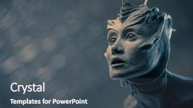  Presentation with colors of modeling clay - Slide set consisting of alginate - monster sculpture made from clay background and a ocean colored foreground