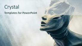  Presentation with clay - Colorful slide set enhanced with alginate - monster sculpture made from clay backdrop and a sky blue colored foreground