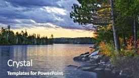  Presentation with rivers - Amazing theme having algonquin park ontario canada backdrop and a ocean colored foreground