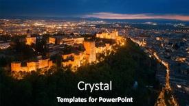  Presentation with historical buildings - Slides enhanced with alhambra-aerial-view-at-night background and a black colored foreground