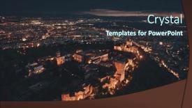  Presentation with granada - Cool new slides with alhambra-aerial-view-at-night backdrop and a wine colored foreground