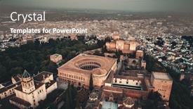  Presentation with granada - Slides consisting of alhambra-aerial-view-with-historical background and a gray colored foreground