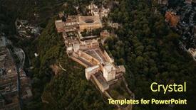  Presentation with historical buildings - Presentation with alhambra-aerial-view-with-historical background and a wine colored foreground