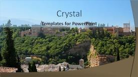  Presentation with granada - Cool new presentation design with alhambra-at-the-morning-granada backdrop and a light blue colored foreground