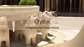  Presentation with lion - Audience pleasing PPT theme consisting of alhambra castle granada spain backdrop and a coral colored foreground