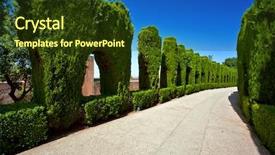  Presentation with gardens - Slide deck featuring alhambra palace gardens granada spain background and a  colored foreground