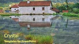  Presentation with rural housing - Amazing slide deck having ali - stone rural house reflection backdrop and a  colored foreground