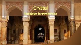  Presentation with complex - PPT theme having ali isa khan tomb background and a tawny brown colored foreground