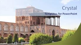  Presentation with shah jahan - Cool new slide set with isfahan iran unesco world heritage backdrop and a sky blue colored foreground