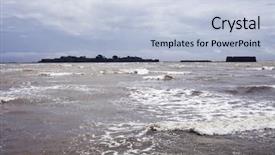  Presentation with sound waves wave oscillating - PPT layouts with rotate - purple background with soft pattern background and a light blue colored foreground