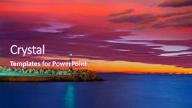  Presentation with light - Amazing presentation theme having alicante cabo las huertas beacon backdrop and a violet colored foreground