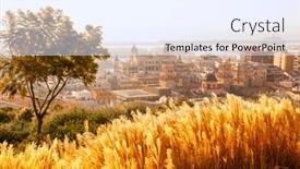  Presentation with community - Beautiful slide deck featuring alicante-cityscape-skyline-in-mediterranean backdrop and a sky blue colored foreground