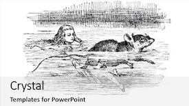  Presentation with ussr - Amazing PPT theme having alice's adventures in wonderland backdrop and a white colored foreground