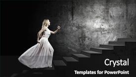  Presentation with stepping - Beautiful presentation featuring alice wonderland - young woman in white long backdrop and a black colored foreground