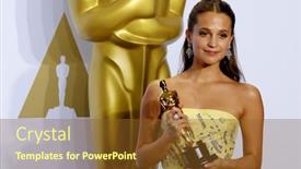  Presentation with press - Audience pleasing theme consisting of alicia-vikander-at-the-88th backdrop and a tawny brown colored foreground