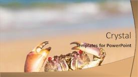  Presentation with alien - Beautiful presentation design featuring alien creature menacing eyes backdrop and a coral colored foreground