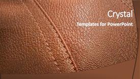  Presentation with brown leather - Beautiful theme featuring red and brown leather texture backdrop and a coral colored foreground