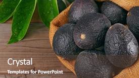  Presentation with detox green smoothies still life - Slide deck consisting of burlap sack on a wood background and a tawny brown colored foreground