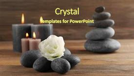  Presentation with wax - Beautiful PPT theme featuring alight wax grey candle backdrop and a tawny brown colored foreground