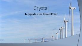  Presentation with renewable energy - Colorful slide set enhanced with aligned windmills for renewable electric energy production backdrop and a light blue colored foreground