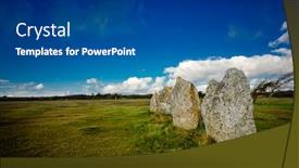  Presentation with menhir - Slide set having alignment-of-lagatjar background and a dark gray colored foreground