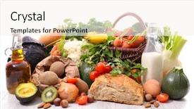  Presentation with healthy food - Cool new PPT layouts with healthy and diet food backdrop and a  colored foreground