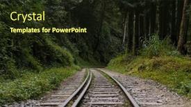  Presentation with railway - Presentation theme having alishan-forest-railway-in-taiwan background and a wine colored foreground