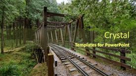  Presentation with railway - Slides having alishan-forest-railway-in-taiwan background and a tawny brown colored foreground
