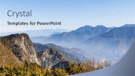  Presentation with area - Slide deck having alishan-national-scenic-area background and a light blue colored foreground