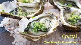  Presentation with alive - Cool new theme with alive - fresh oysters backdrop and a tawny brown colored foreground