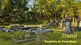  Presentation with cemetery - Presentation with dead alive - old cemetery at seychelles background and a  colored foreground