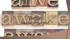  Presentation with alive - Audience pleasing presentation theme consisting of alive awake aware words - isolated backdrop and a coral colored foreground