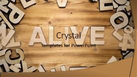  Presentation with alive - Slide set featuring alive word made with block background and a coral colored foreground
