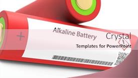  Presentation with zinc - Slide set consisting of alkaline-battery-an-alkaline-battery background and a lemonade colored foreground
