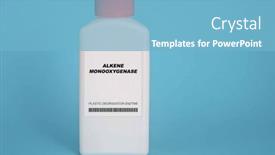  Presentation with enzyme - Slides having alkene-monooxygenase-sample-of-plastic background and a light blue colored foreground