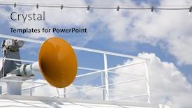  Presentation with cruise ship - Presentation theme enhanced with all aboard cruise ship horn background and a light blue colored foreground