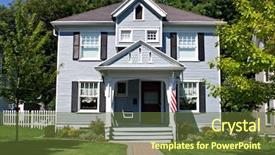  Presentation with american indian culture - Beautiful presentation theme featuring all american home backdrop and a tawny brown colored foreground