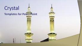  Presentation with makkah - Beautiful PPT theme featuring patient methods - female taking a facial massage backdrop and a lemonade colored foreground