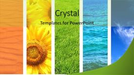  Presentation with dark blue green - Beautiful slide deck featuring all colors of the rainbow backdrop and a yellow colored foreground