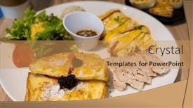  Presentation with chicken - Slide deck with all-day-breakfast-with-french and a yellow colored foreground