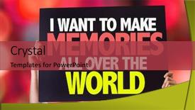  Presentation with memories - Audience pleasing presentation theme consisting of all over the world card backdrop and a red colored foreground
