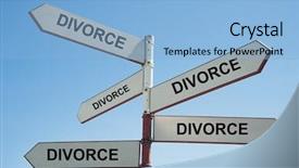 Presentation with divorce - Beautiful theme featuring 4 directions - all roads to a divorce backdrop and a light blue colored foreground