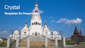  Presentation with church - Slides featuring all saints church in minsk background and a  colored foreground