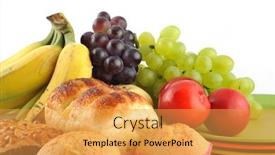  Presentation with bread - Audience pleasing slide deck consisting of all-sorts-of-fruit backdrop and a yellow colored foreground