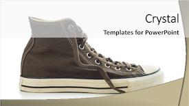  Presentation with sneakers - Presentation theme having all sports - vintage sneakers isolated on white background and a white colored foreground