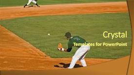  Presentation with baseball little league - Presentation design having all star - baseball players playing the sport background and a tawny brown colored foreground