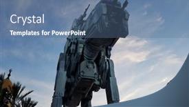  Presentation with star wars - PPT layouts having all-terrain-armored-transport background and a ocean colored foreground