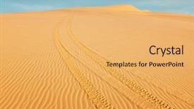  Presentation with atv - Beautiful PPT theme featuring all-terrain vehicle atv tracks backdrop and a yellow colored foreground