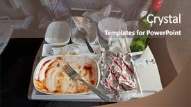  Presentation with flight - Colorful PPT theme enhanced with all the food in flight backdrop and a violet colored foreground