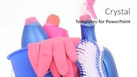  Presentation with clean house - Presentation theme having all-you-need-to-clean background and a white colored foreground